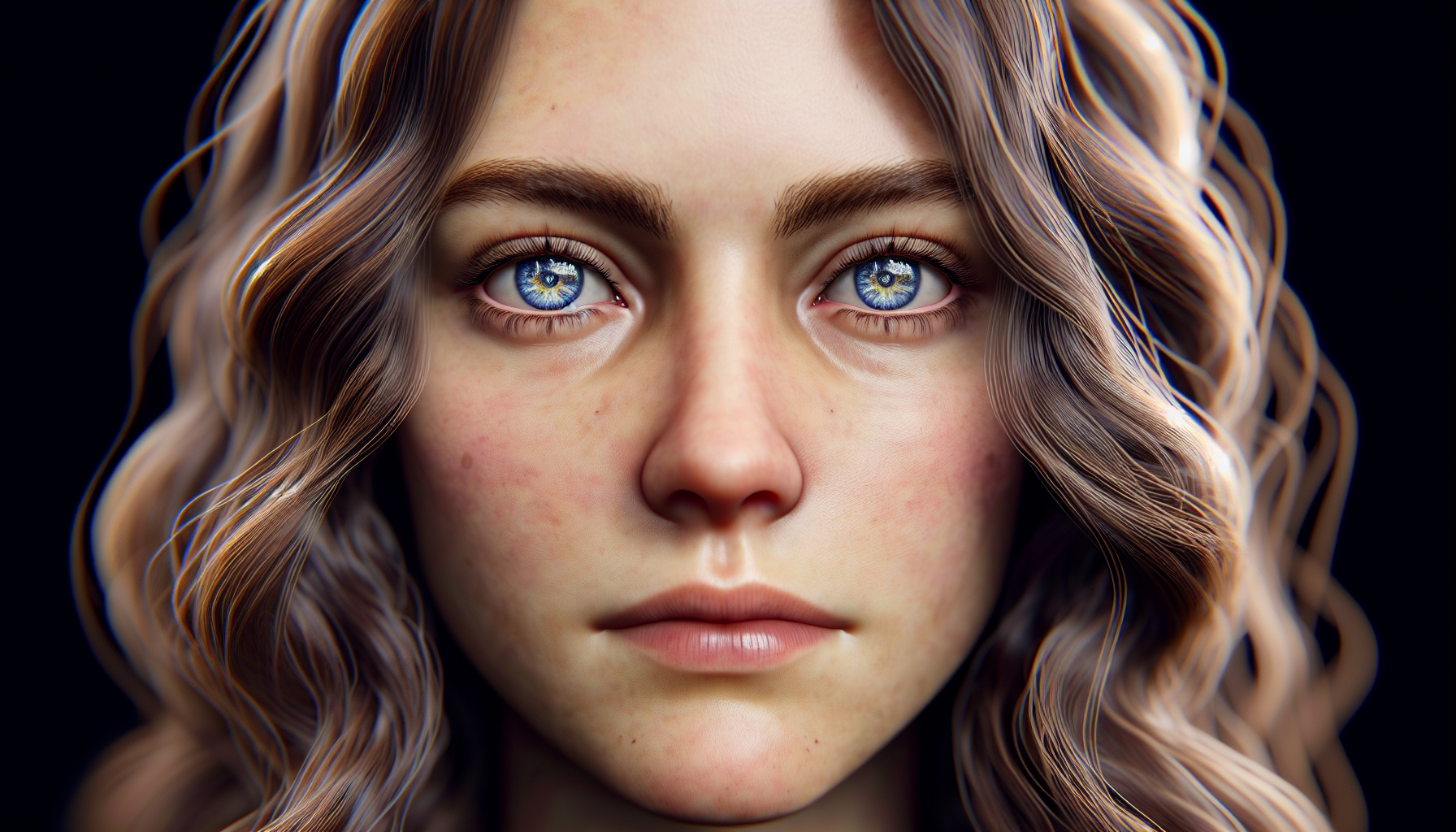 AI-generated realistic image of a human face