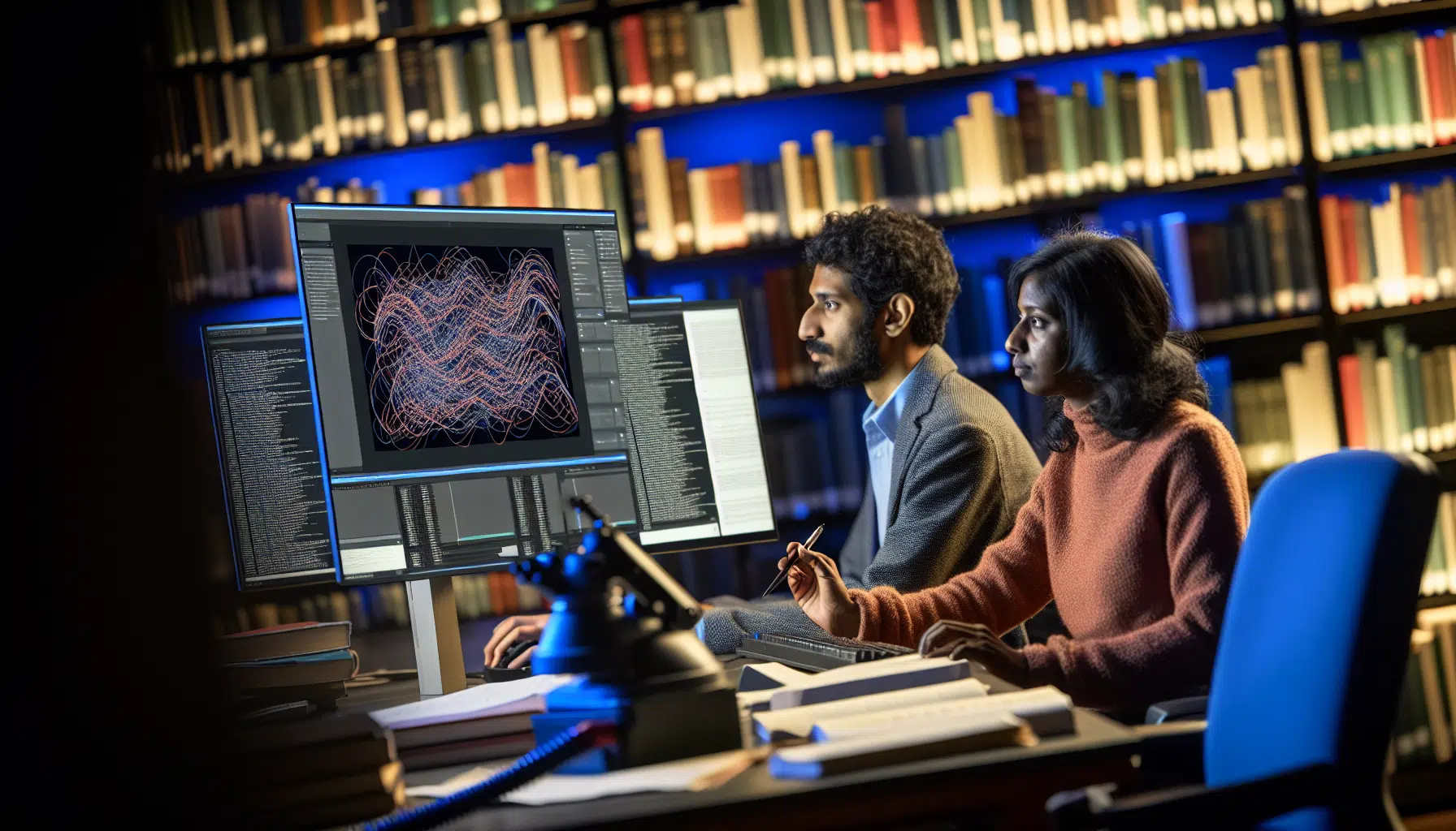Researcher using Perplexity AI for conducting research