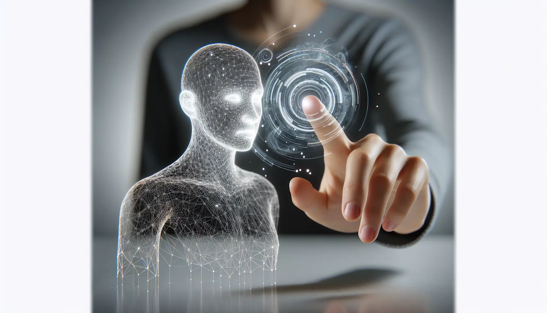 Illustration of creating AI avatar with a few clicks