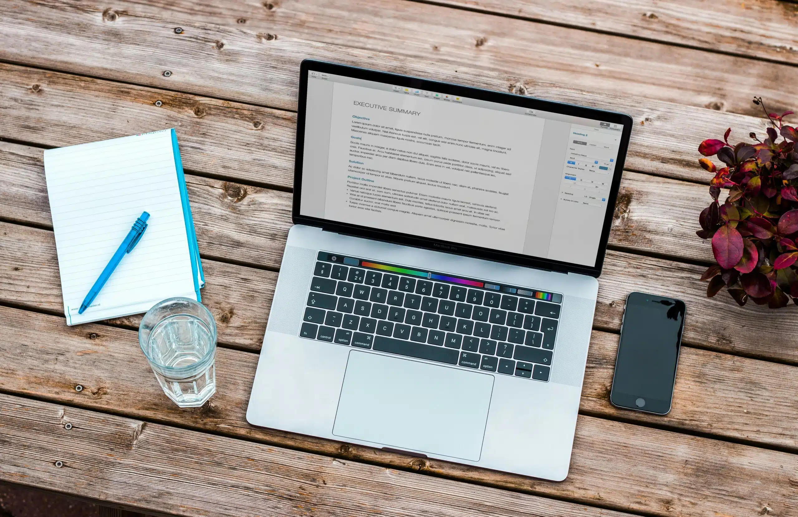 a laptop with ai content creation tool open