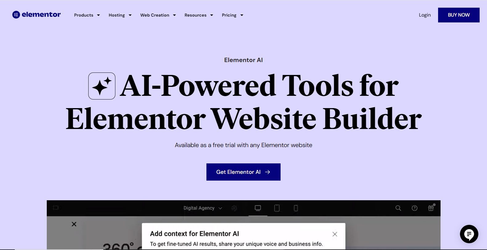 Elementor AI Website Builder