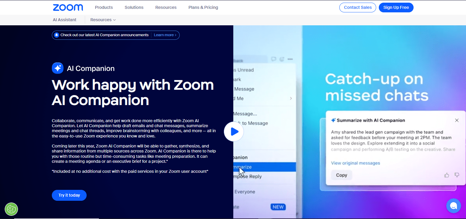 Zoom AI assistant