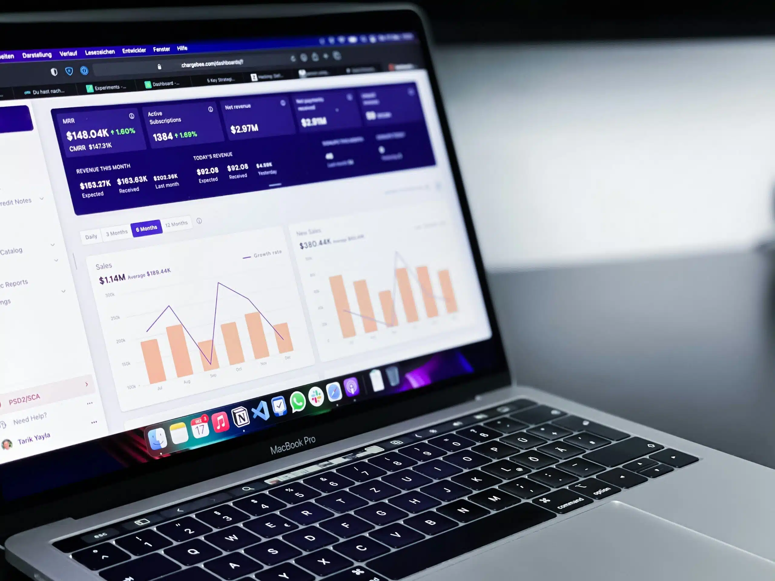 marketing stats on a screen