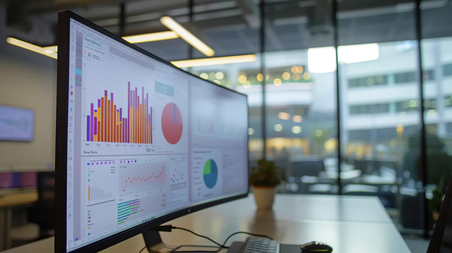 modern digital interface displays vibrant visualizations of customer sentiment data