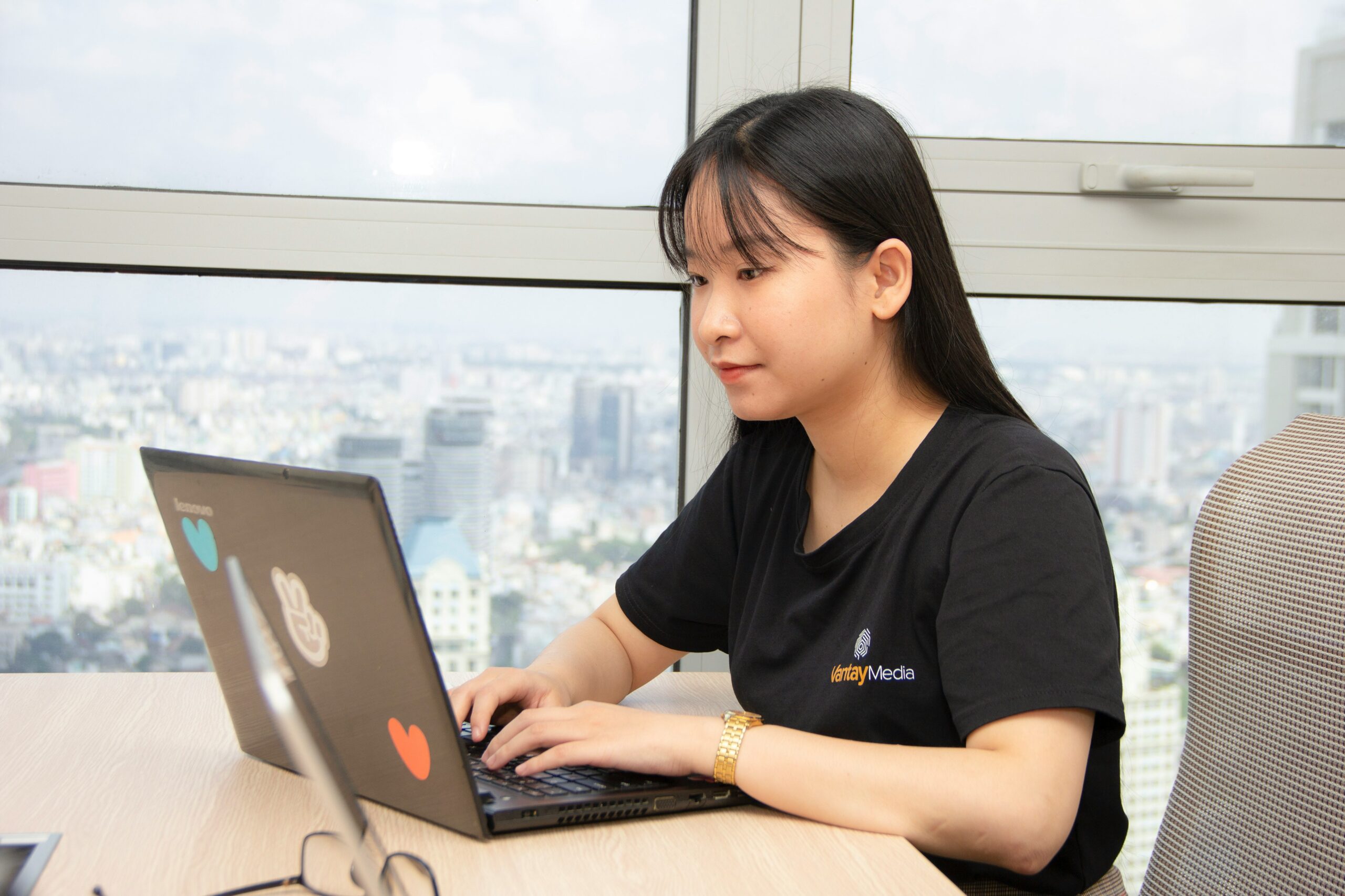 a person working on a laptop