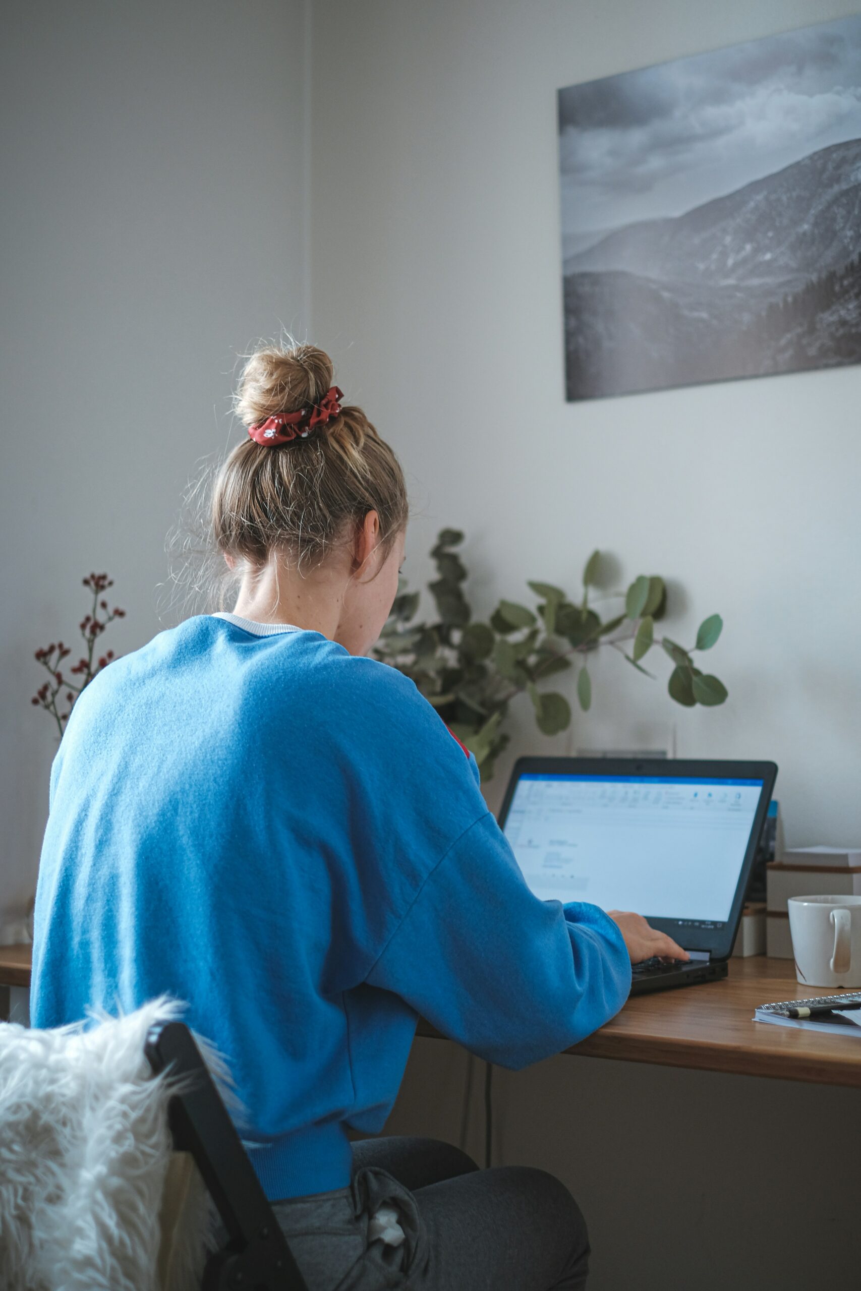 a person using laptop