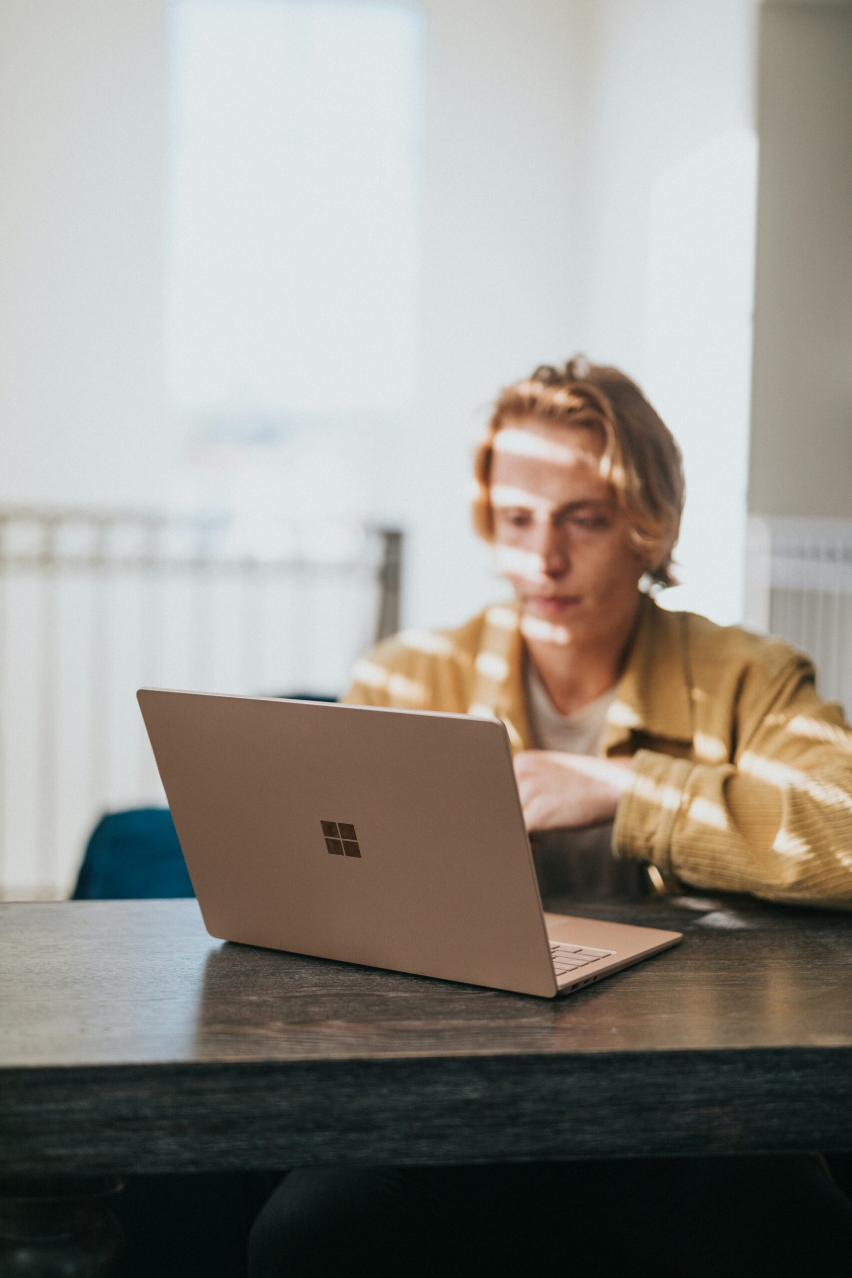 a person using a laptop