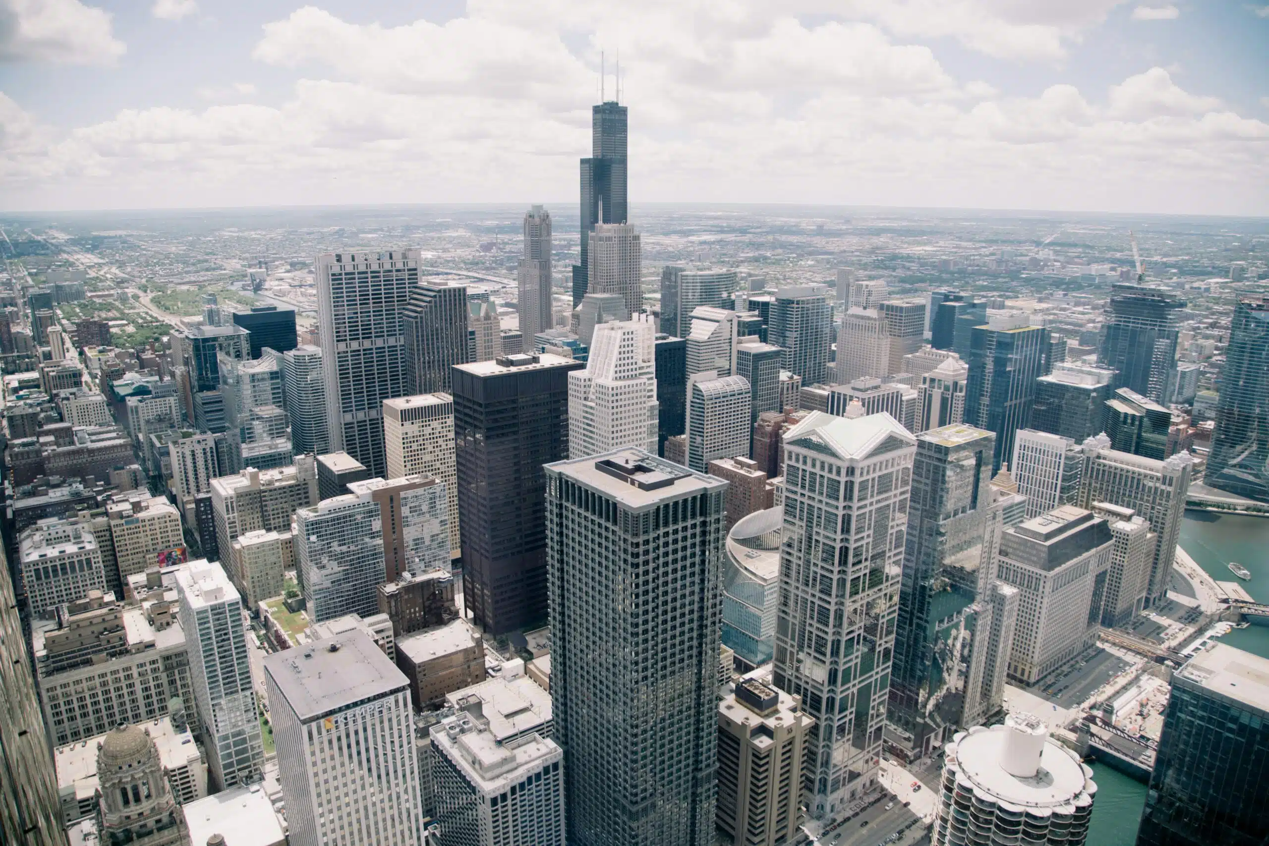 high rise buildings and commercial properties