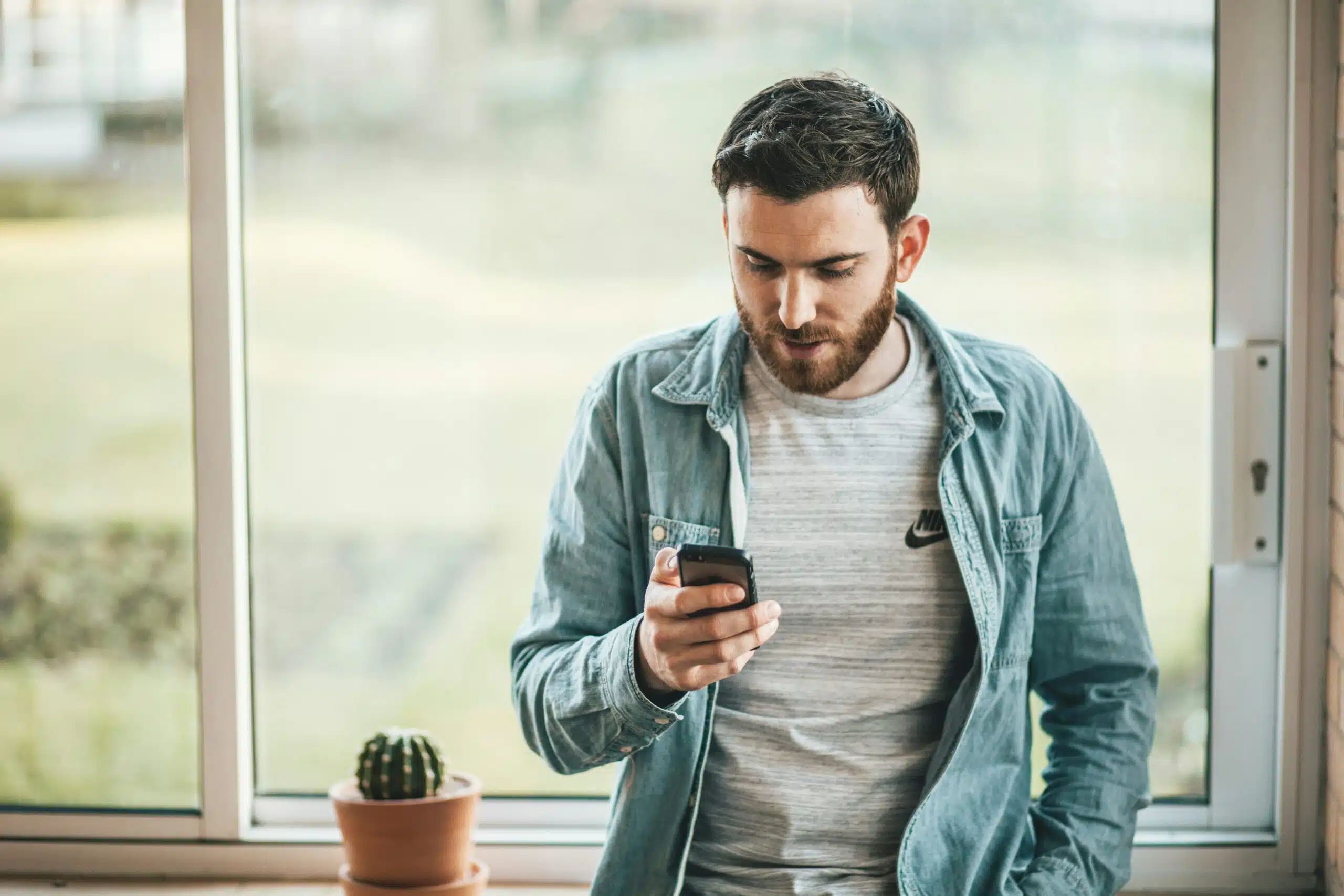 a man using his phone
