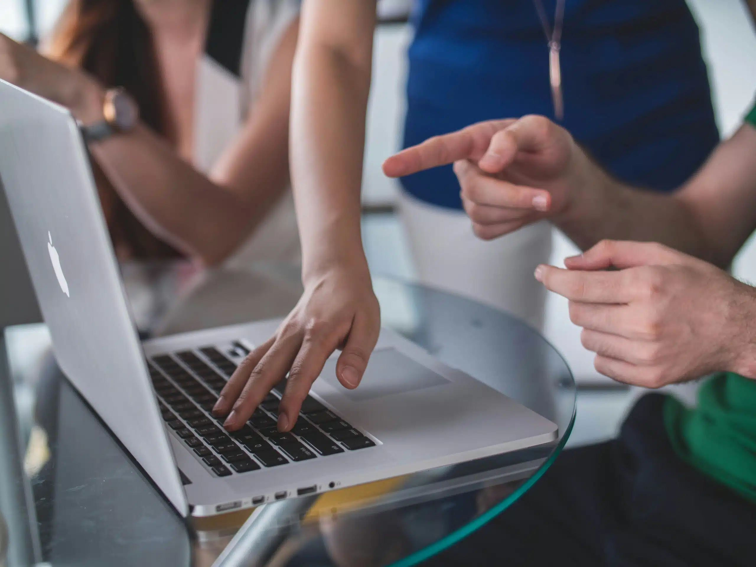 a team working on a digital marketing campaign