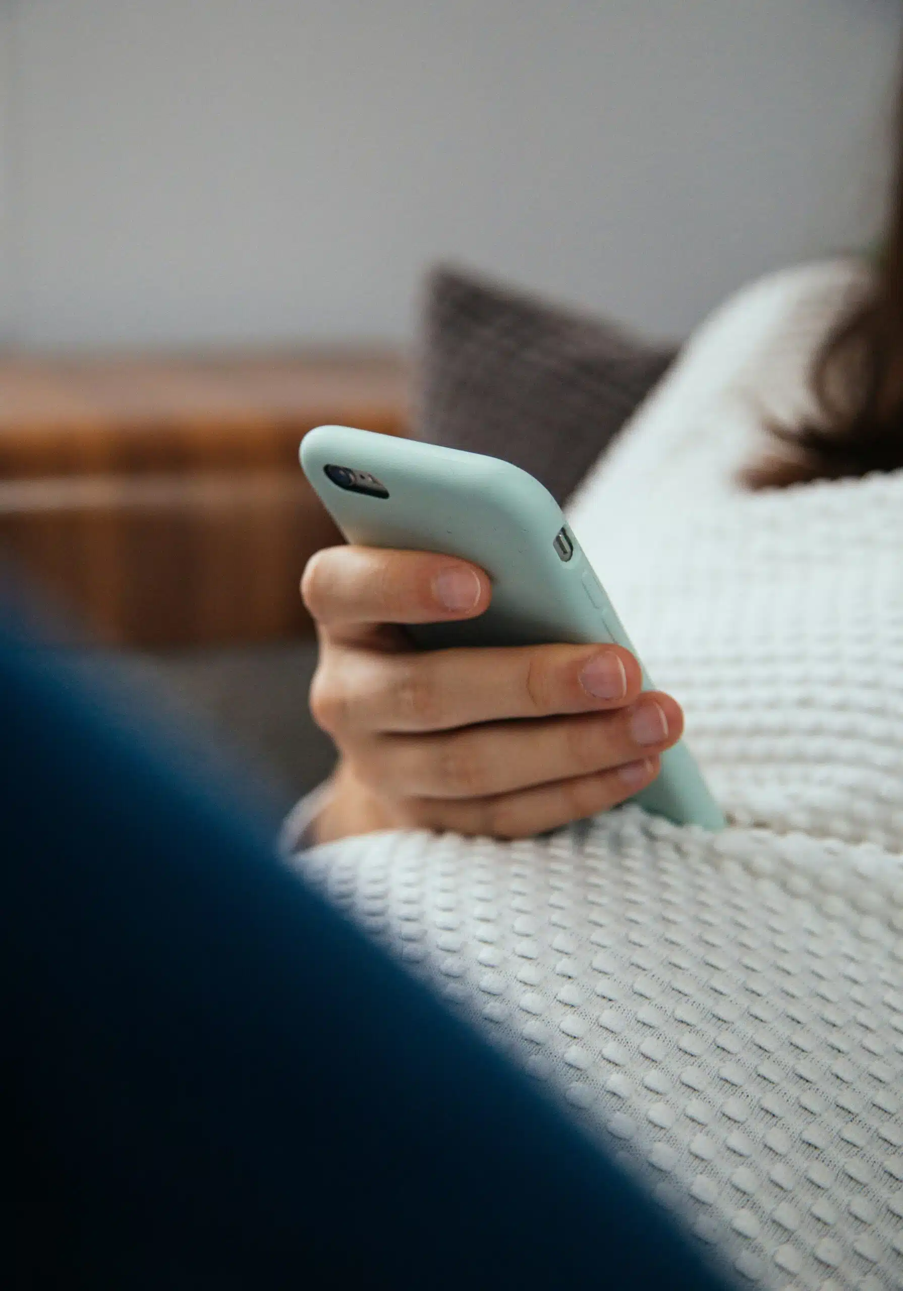 woman using her phone