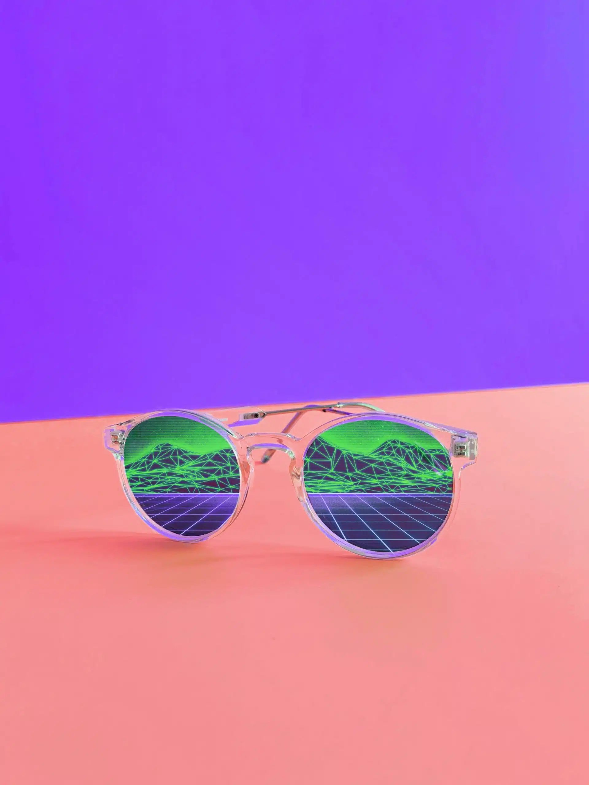 sunglasses on a pink background