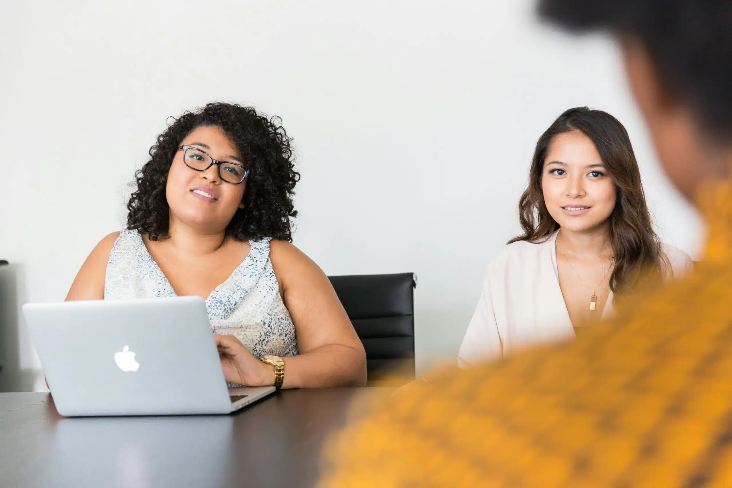 a marketing team working together