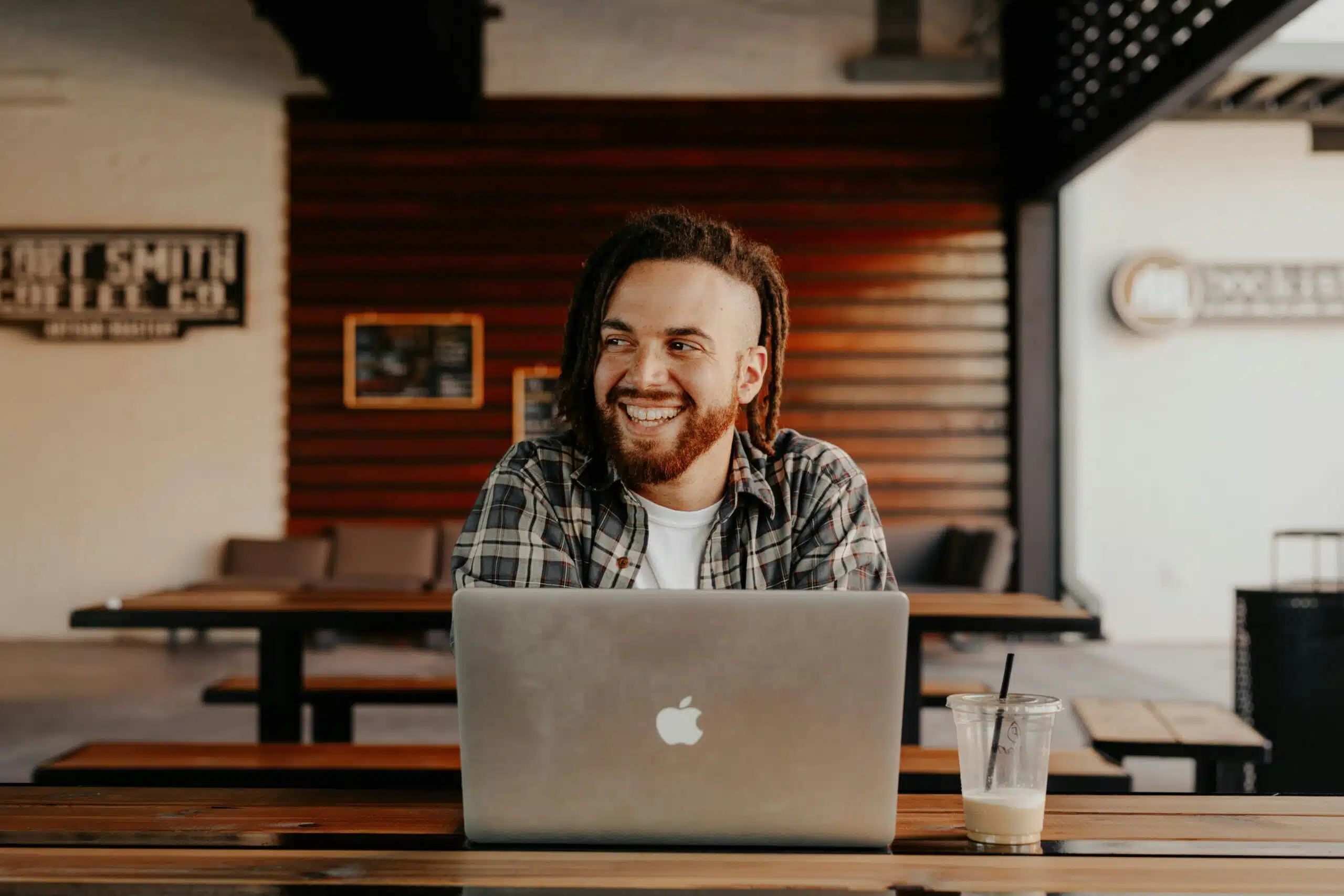 a person using a laptop