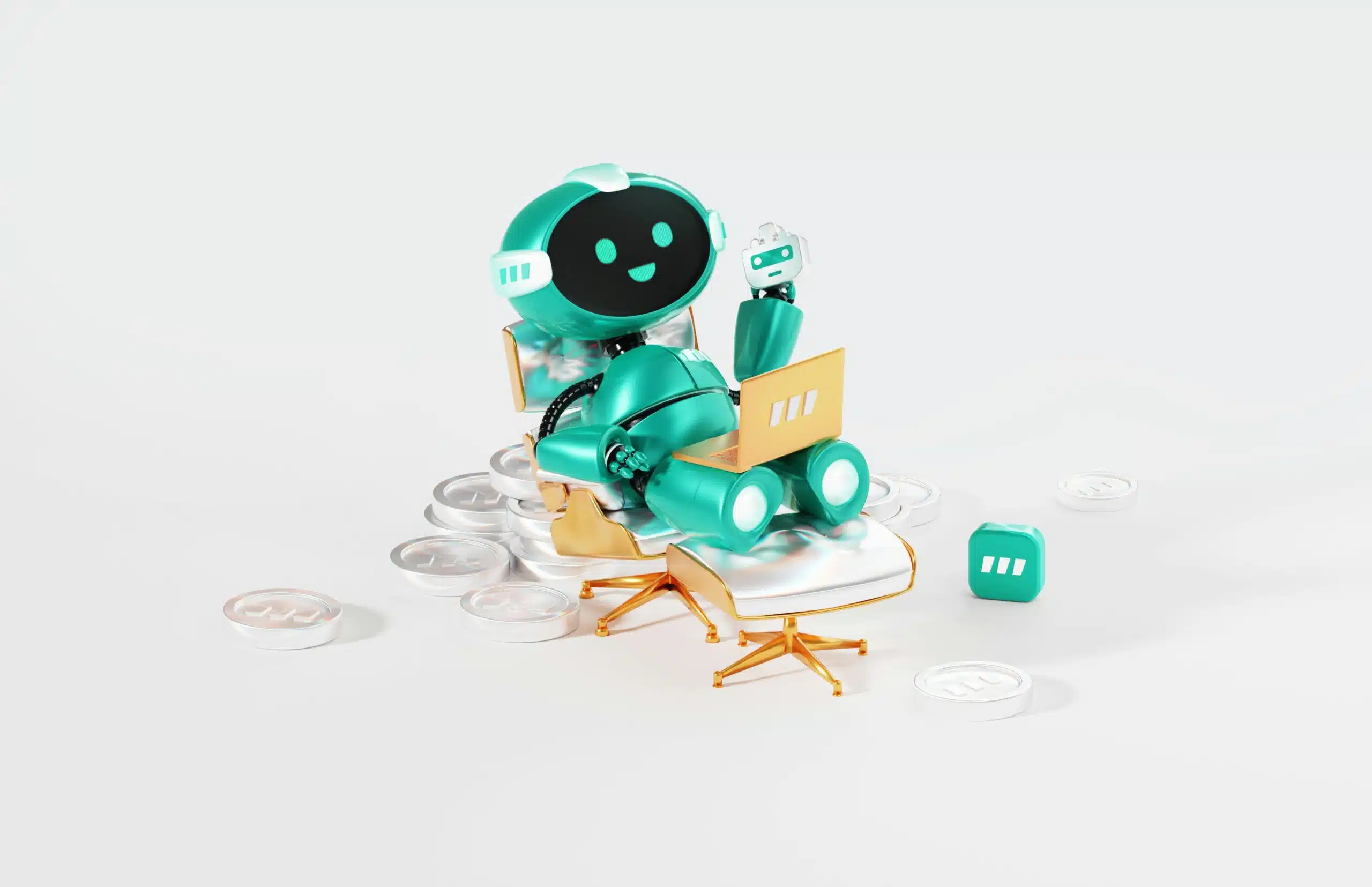 an illustration of an AI powered robot