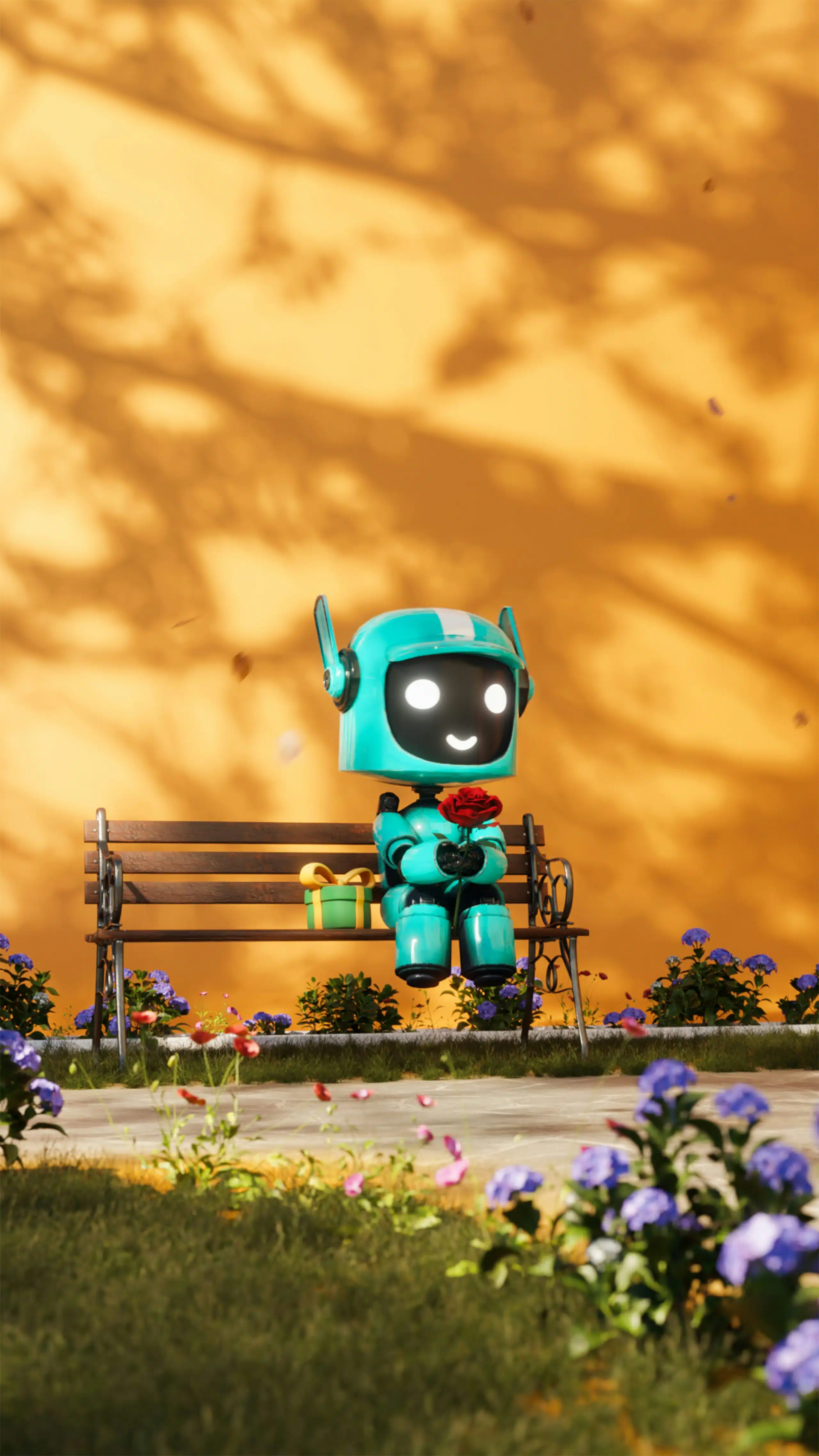 an illustration of a smiling ai bot