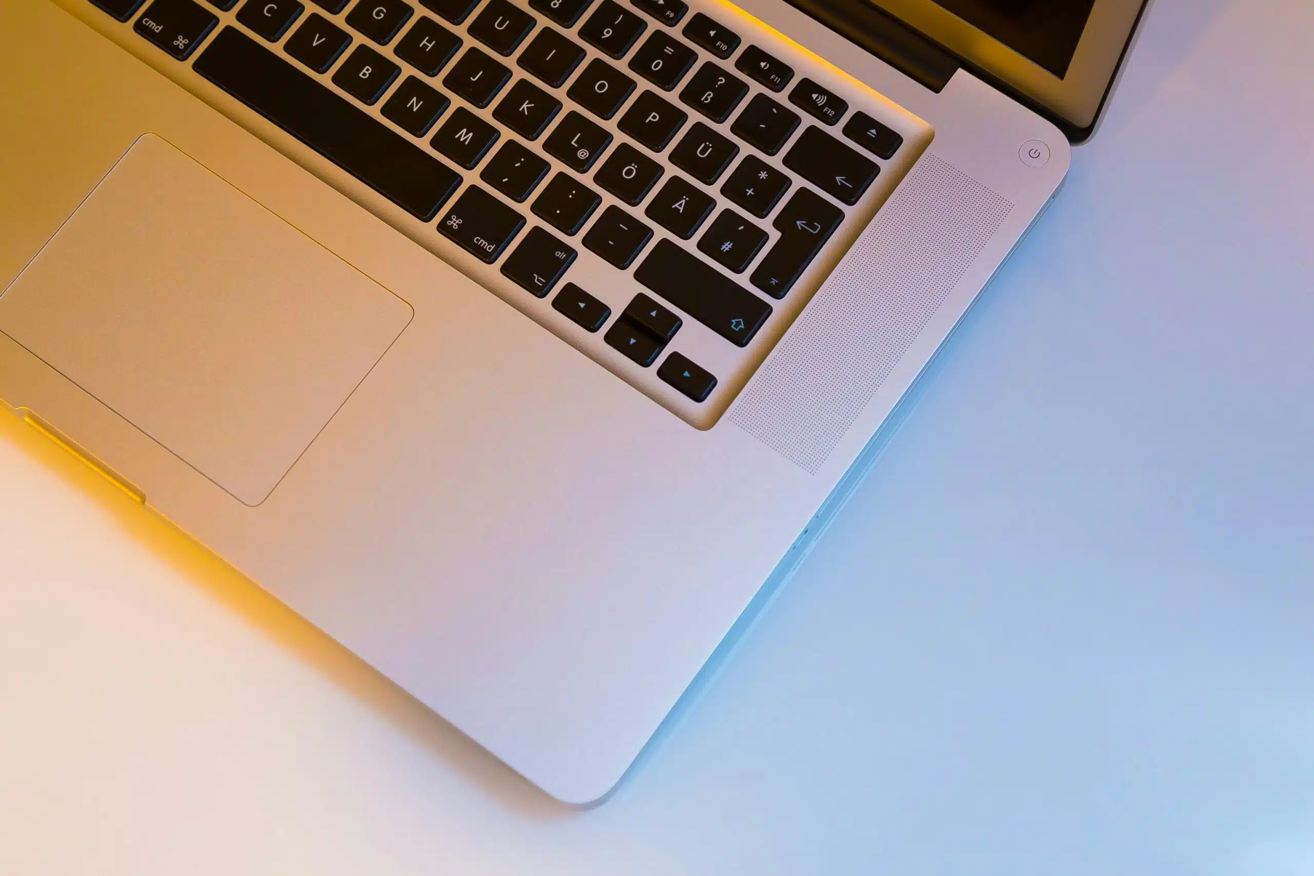 an aesthetic shot of a laptop