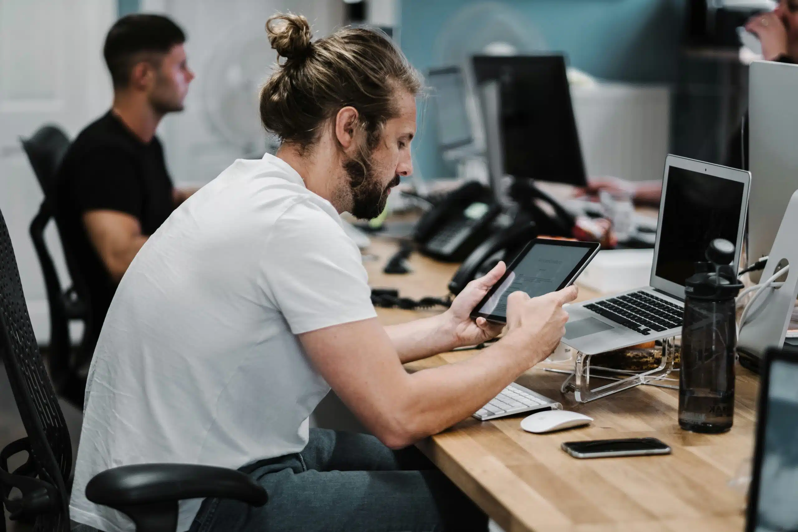 Office with 2 professionals working