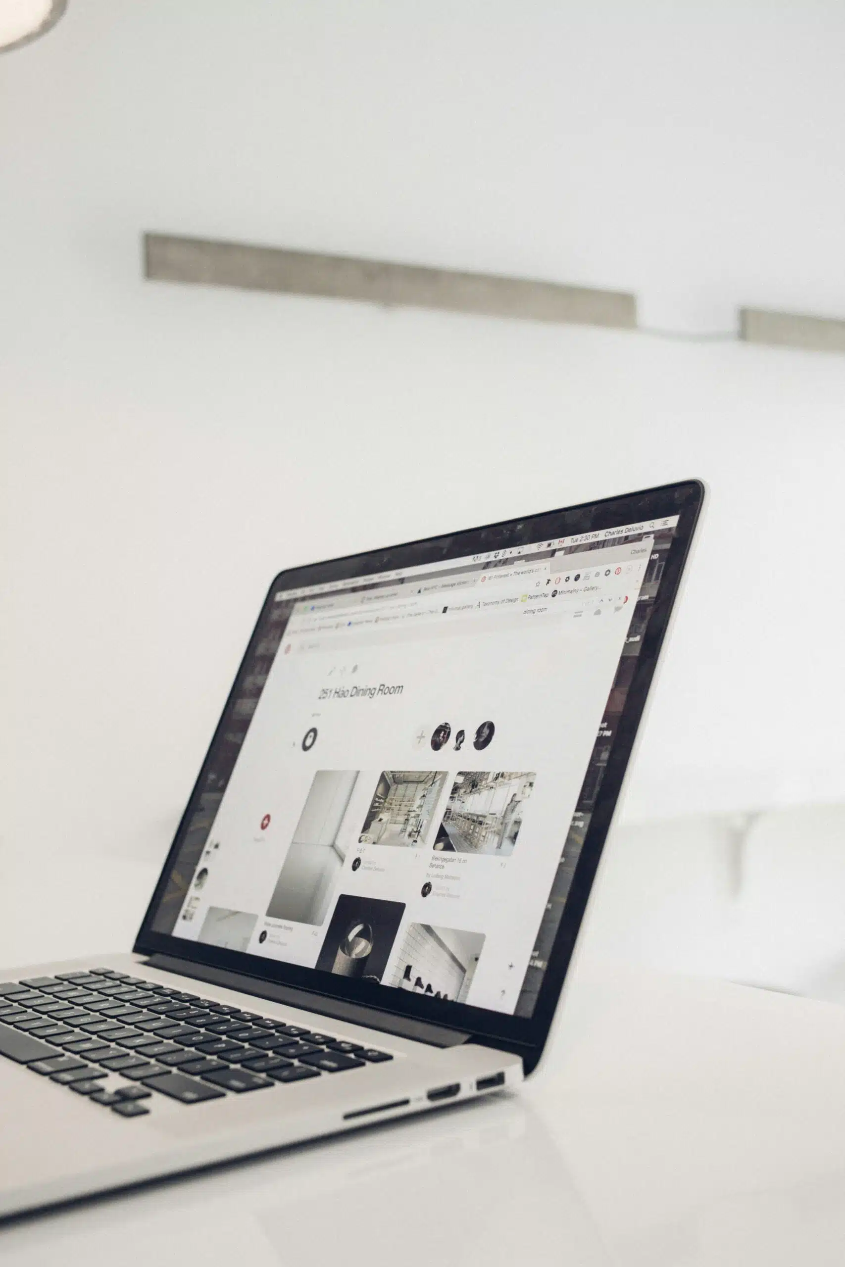 Laptop screen displaying a modern web dashboard or user interface.