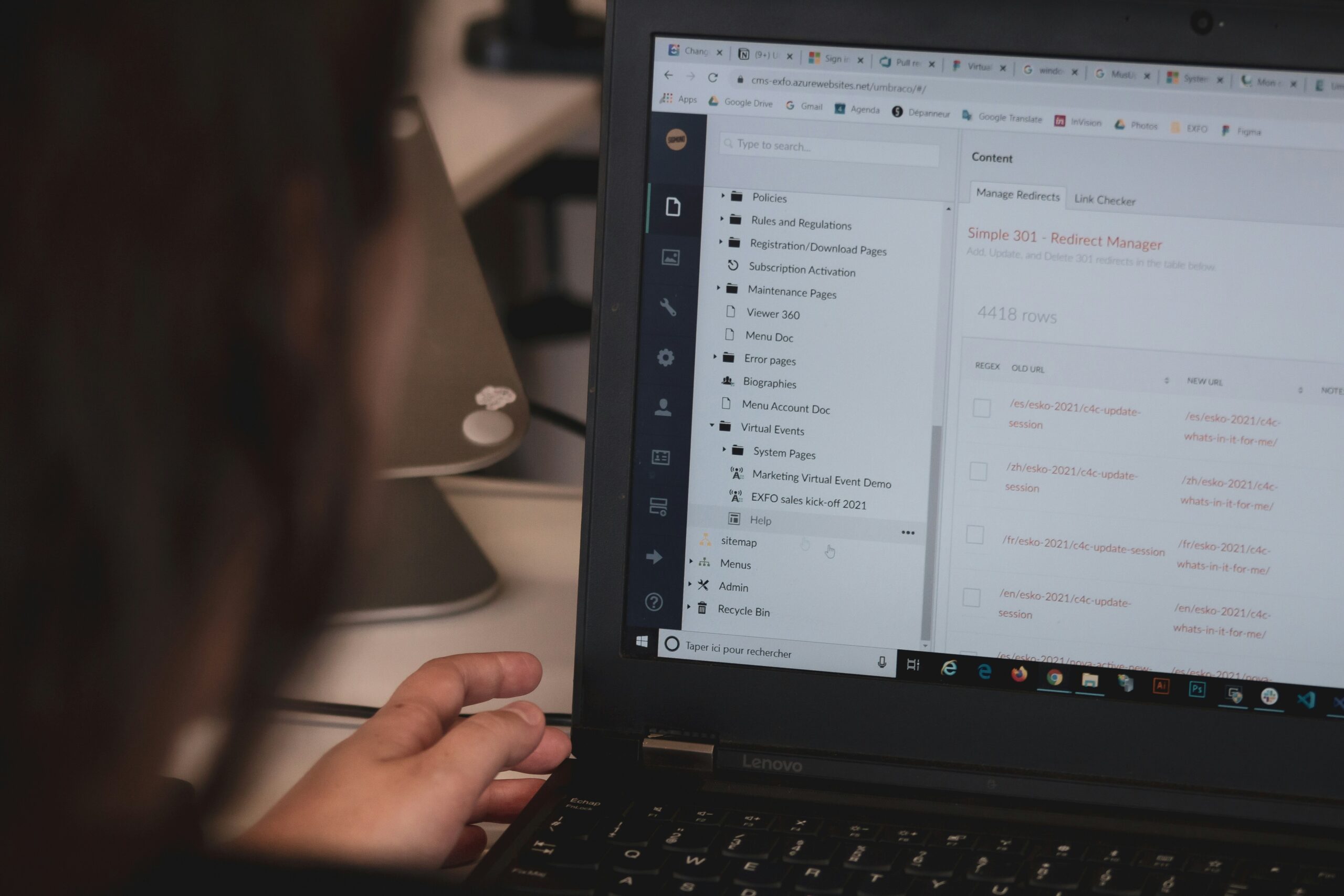 woman creating content using ai