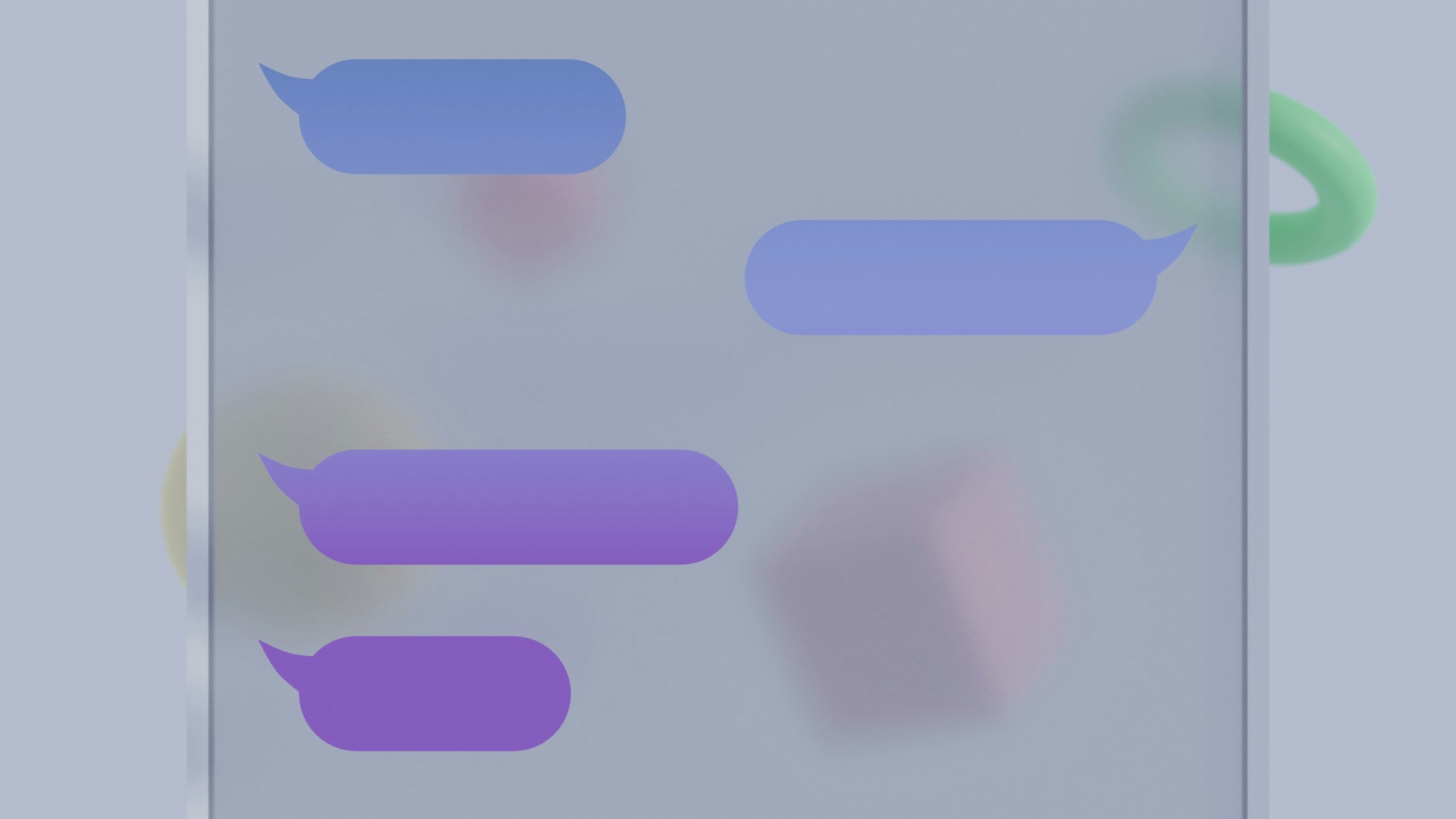 Abstract digital chat interface representing AI chatbot conversations, illustrating the role of automation in streamlining lead acquisition.